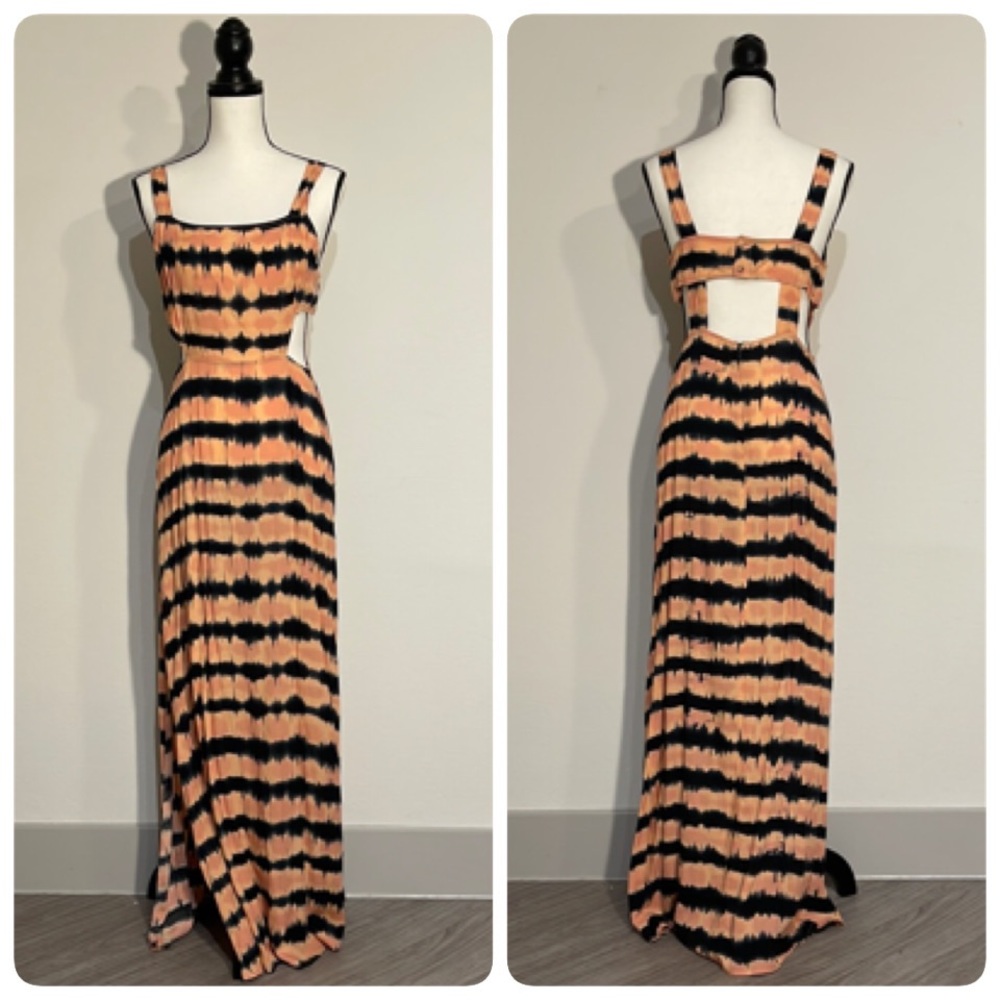 Tie dyed maxi dress with cutouts